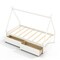 Wooden House Bed with Storage Drawers and DIY Playhouse Design for Kids